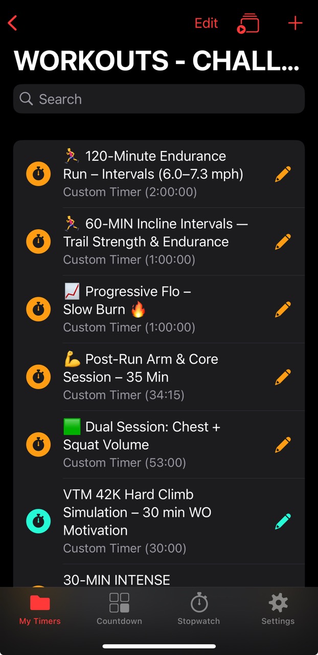 Workouts — Challenge (Subfolder)